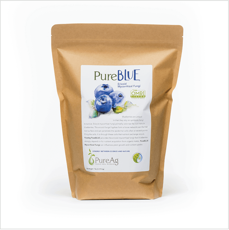 PureAg PureBLUE 7 lb Pouch — ericoid mycorrhizal fungi inoculant, OMRI Listed